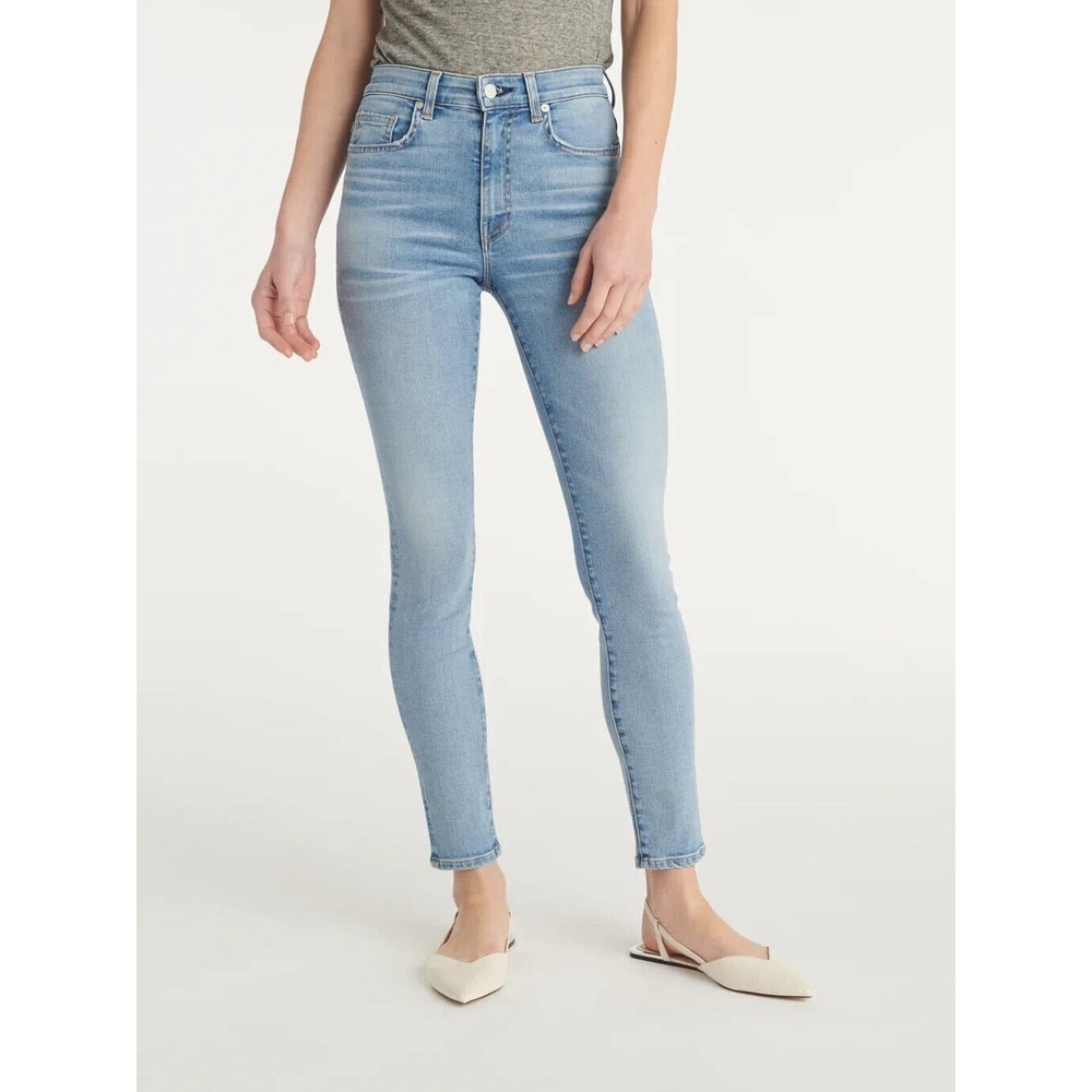 CQY Denim Palme Jeans Women's 25 High Rise Skinny Med Wash Luminous Blue